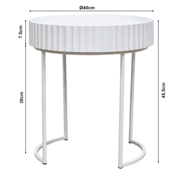 Kisasztal Rill 46xØ40 cm [en.casa]