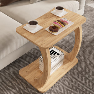 C-alakú gurulós kisasztal Stattela 59x35x56 cm [en.casa]