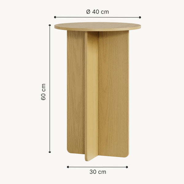 Kisasztal Vappevn 60xØ40 cm [en.casa]