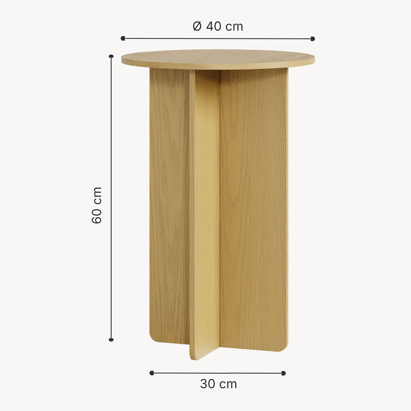 Méretrajz Kisasztal Vappevn 60xØ40 cm [en.casa]