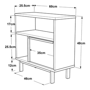 Kisasztal Vesanto 60x60x26 cm [en.casa]