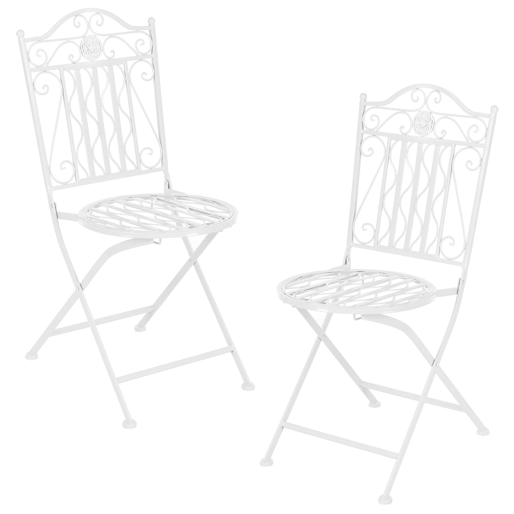 Bistro szett Biella 3 részes összecsukható fém [en.casa] - premiumXL