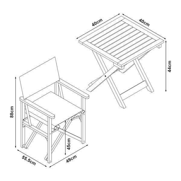 Bisztró-szett Capistrello 3 részes [casa.pro]