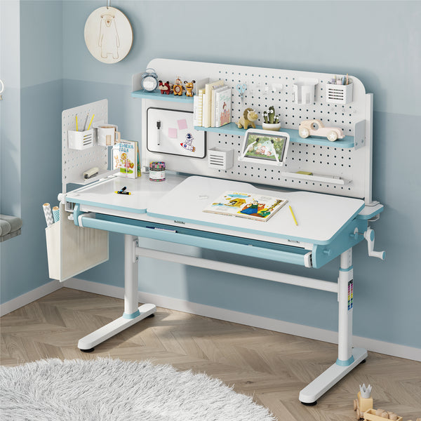 Asztallapra rögzíthető perforált rendszerezőtábla íróasztalhoz Sauda 114x68 cm acél [en.casa]