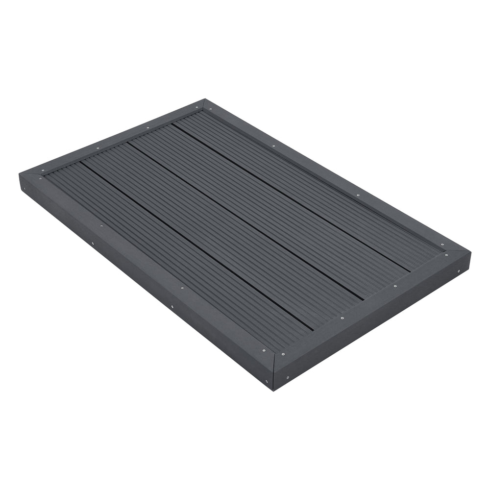 WPC padlólemez Nürtingen napelemes zuhanyhoz 101x63x5,5cm [en.casa] - premiumXL