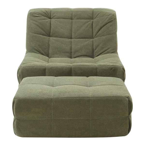 Fotel lábtartóval Koskyvn textil [en.casa]