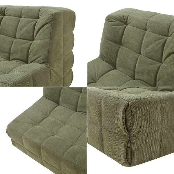 Fotel lábtartóval Koskyvn textil [en.casa]