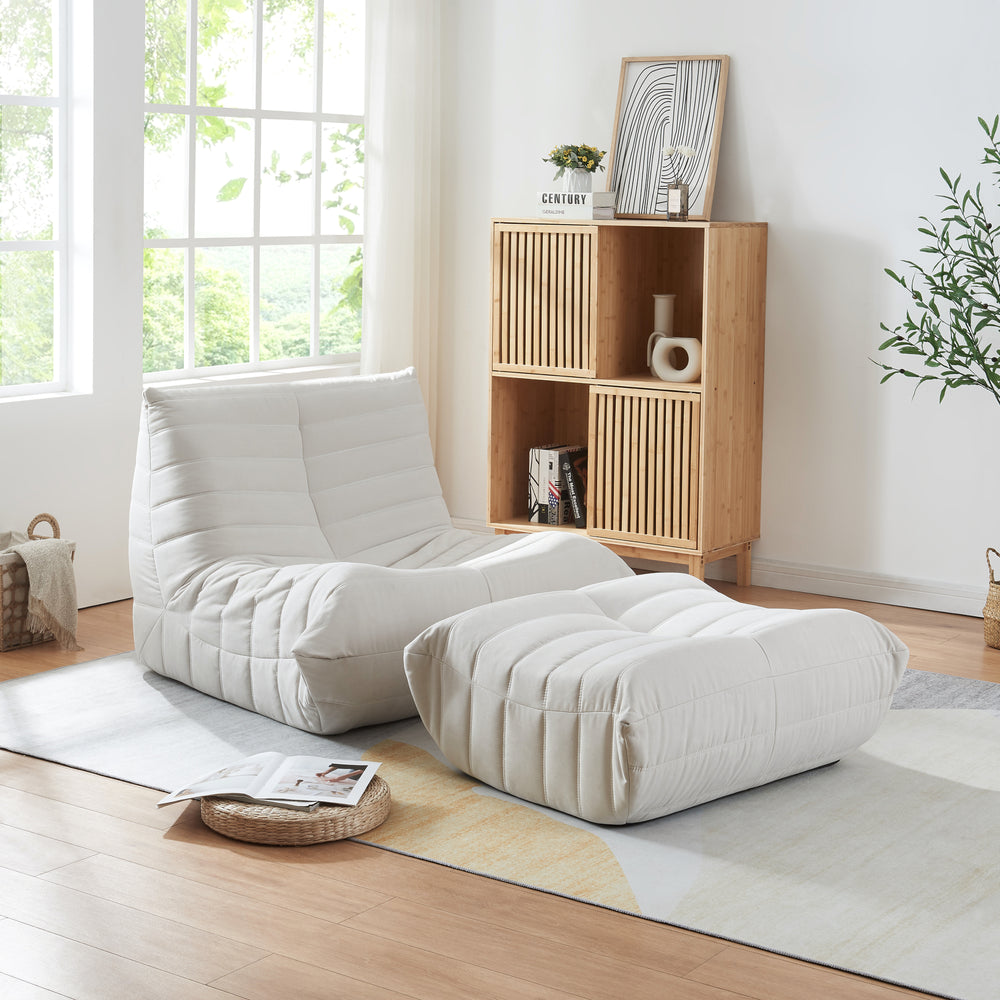 Fotel lábtartóval Kodsø 75x90x100 cm [en.casa]