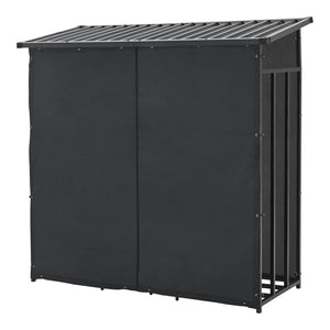 Tűzifa állvány Yakutat fekete több méretben [casa.pro]