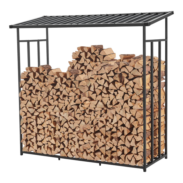 Tűzifa állvány Yakutat fekete több méretben [casa.pro]