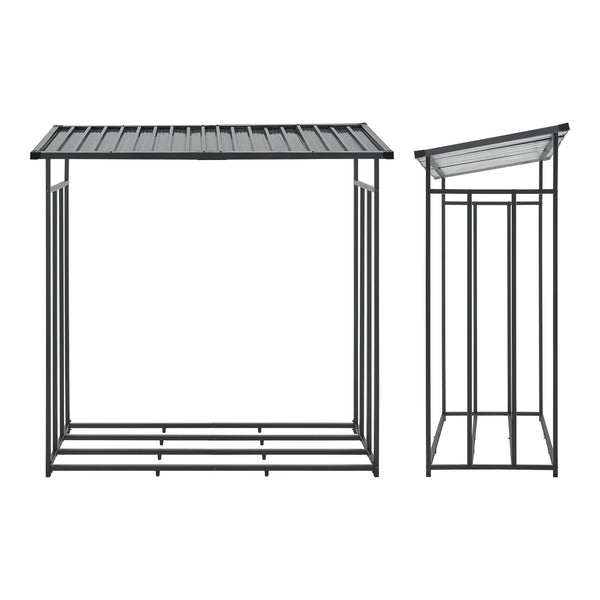 Tűzifa állvány Yakutat fekete több méretben [casa.pro]