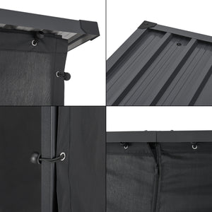 Tűzifa állvány Yakutat fekete több méretben [casa.pro]