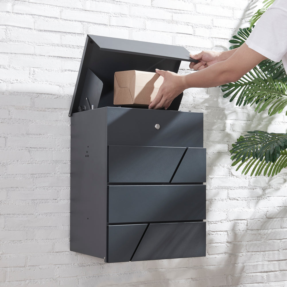 Postaláda Søllerød 58x44x35cm Antracit [en.casa]