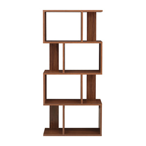  Könyvespolc 130 x 60 x 24 cm CD polc DVD állvány 8 tároló felülettel [en.casa]®