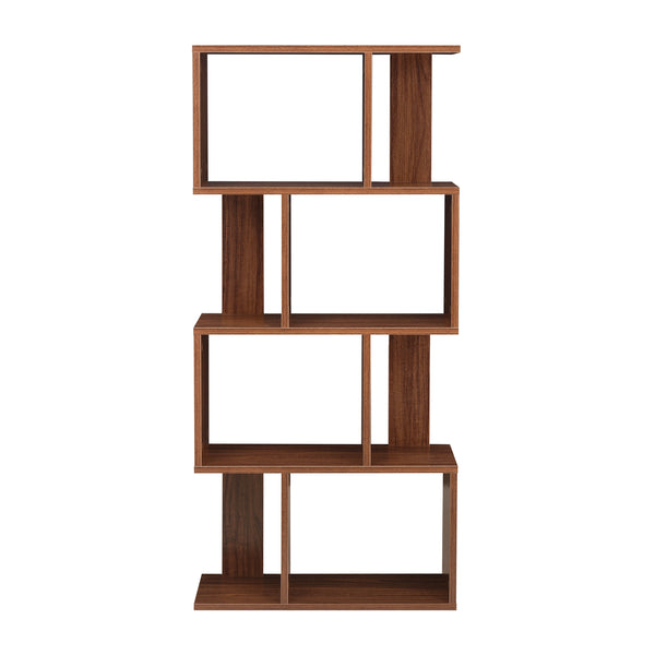  Könyvespolc 130 x 60 x 24 cm CD polc DVD állvány 8 tároló felülettel [en.casa]®