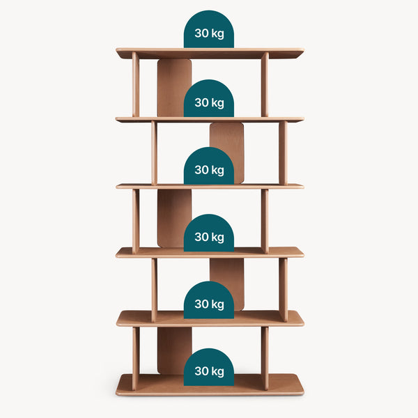 Könyvespolc Gäljami 180x100x35 cm [en.casa]