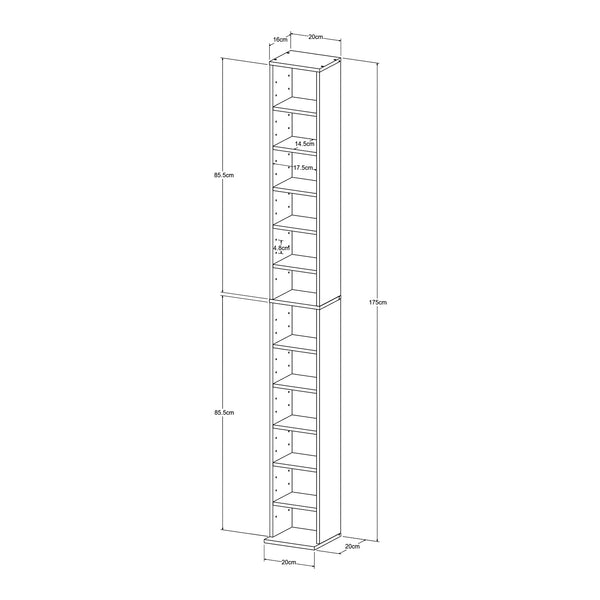 CD-polc Tynset 175x20x20 cm [en.casa]