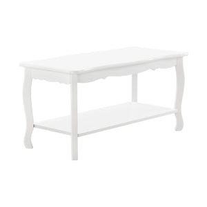 Dohányzóasztal Pearl 88x40x42 cm Shabby Chic stílus Fehér en.casa - premiumXL