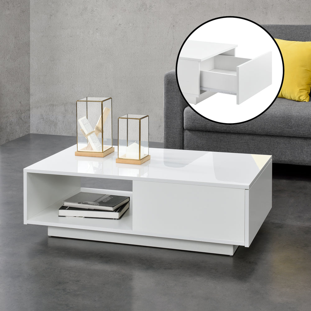 Dohányzóasztal Biskra 95x55x31 cm magasfényű en.casa - premiumXL