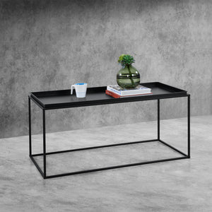 Dohányzóasztal Nyker 47x100x50 cm ipari dizájn fekete en.casa - premiumXL