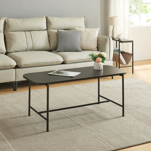 Dohányzóasztal Samnanger 110x50x45cm fekete [en.casa] - premiumXL