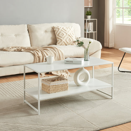 Dohányzóasztal Ruokolahti acél 102x43x46cm [en.casa] - premiumXL