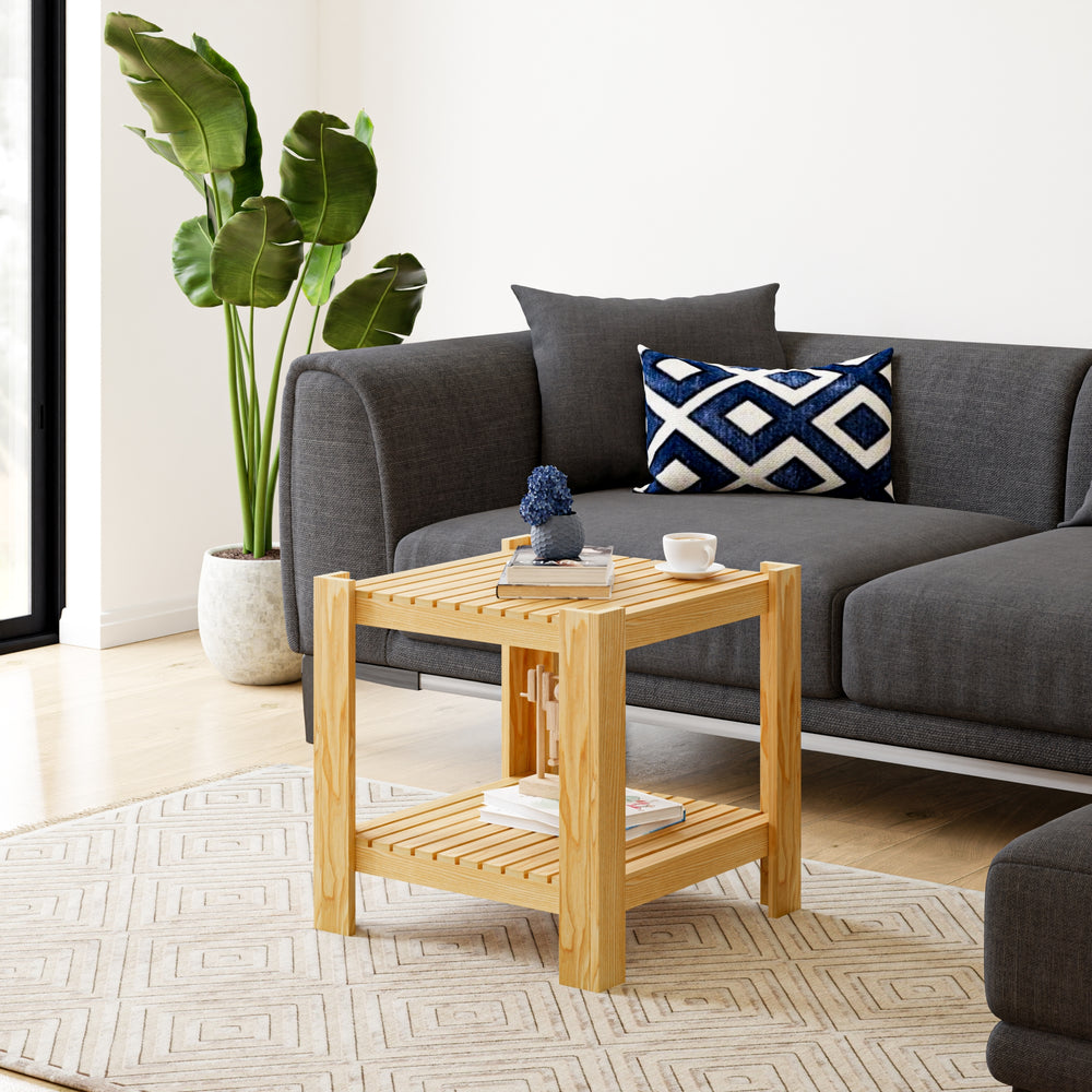 Malax dohányzóasztal fenyőfa [en.casa] - premiumXL