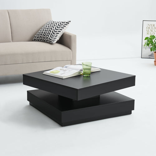 Dohányzóasztal forgatható asztallappal Florenz 76x76x38 cm [en.casa]