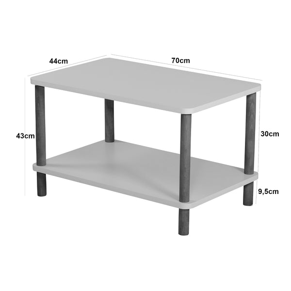 Téglalap alakú dohányzóasztal Jelling 43 x 70 x 44 cm több szinben [en.casa]