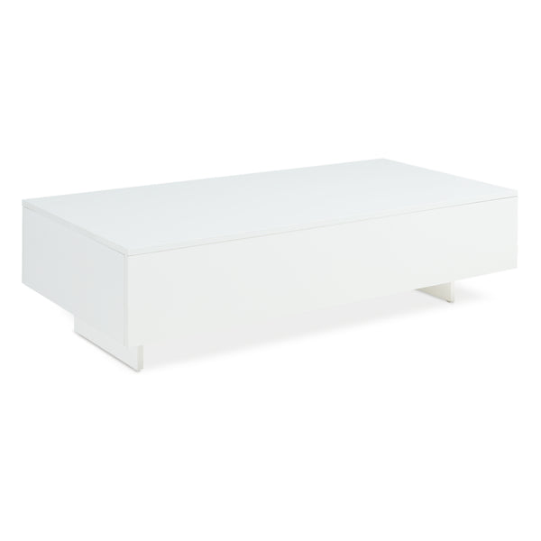  Dohányzóasztal Braunschweig 115 x 55 x 31 cm forgácslap fehér/fekete [en.casa]®