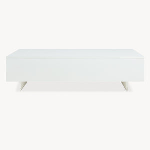  Dohányzóasztal Braunschweig 115 x 55 x 31 cm forgácslap fehér/fekete [en.casa]®