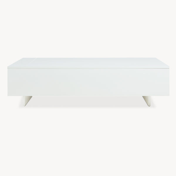  Dohányzóasztal Braunschweig 115 x 55 x 31 cm forgácslap fehér/fekete [en.casa]®