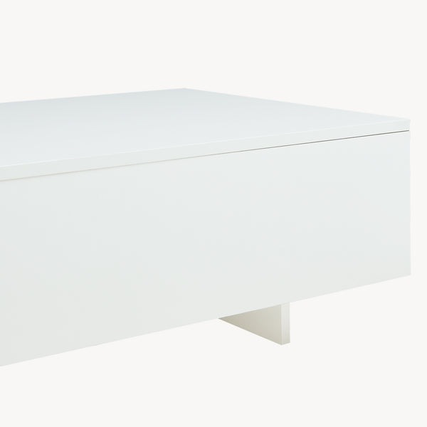  Dohányzóasztal Braunschweig 115 x 55 x 31 cm forgácslap fehér/fekete [en.casa]®