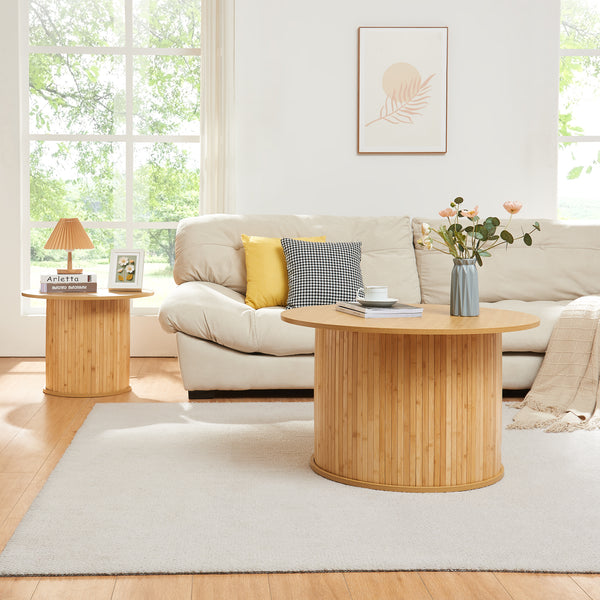 Dohányzóasztal Ledepid natúr [en.casa]