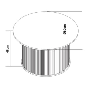 Dohányzóasztal Ledepid natúr [en.casa]