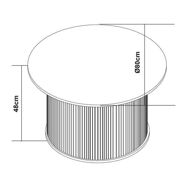 Dohányzóasztal Ledepid natúr [en.casa]