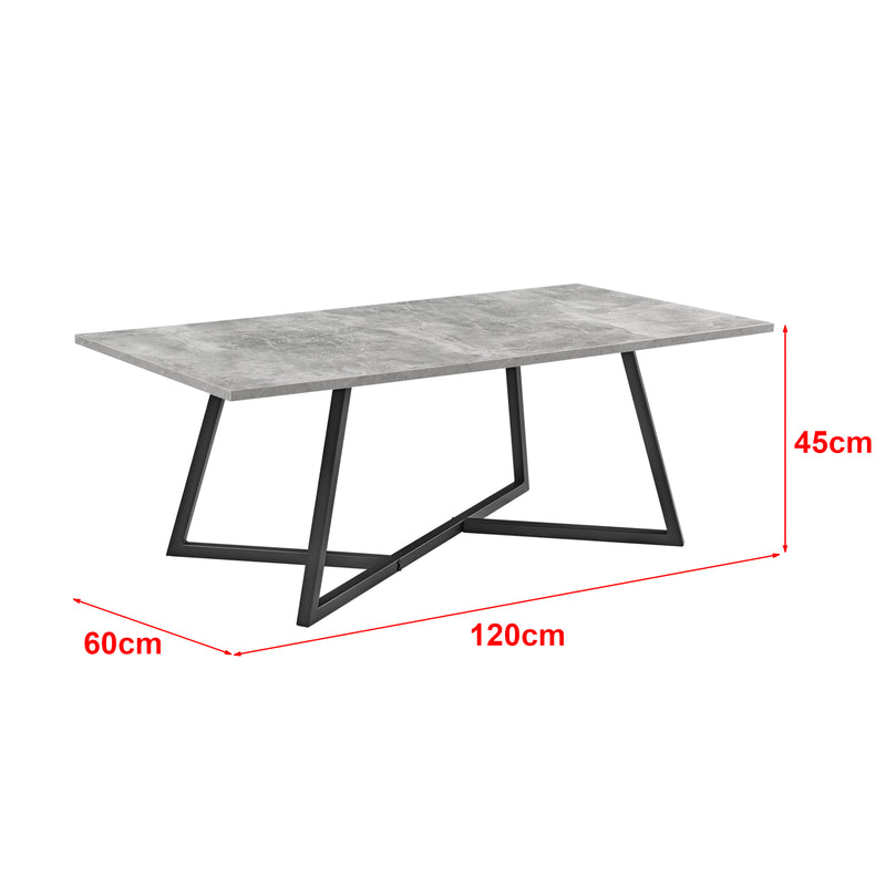 Méretrajz Dohányzóasztal Mosta 120 x 60 x 45 cm fa-hatású több szinben [en.casa]