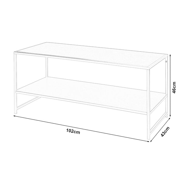 Dohányzóasztal Ruokolahti 102x43x46cm [en.casa]