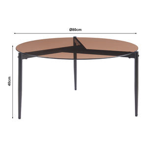 Dohányzóasztal Ulökantaa Ø80x40 cm [en.casa]