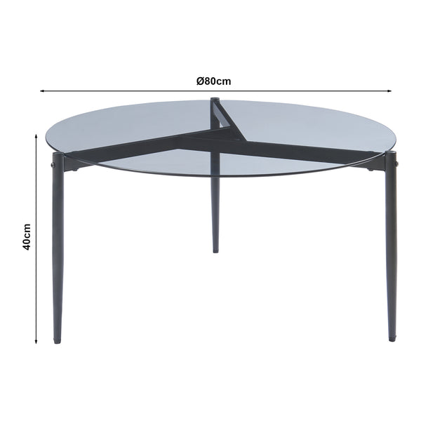 Dohányzóasztal Ulökantaa Ø80x40 cm [en.casa]