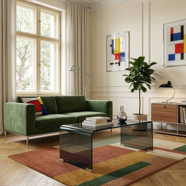 Dohányzóasztal Väsas 90x45x35 cm edzett üveg [en.casa]