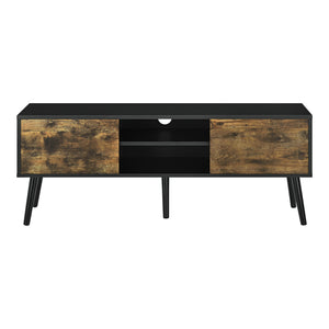 TV-állvány Eskilstuna 120x29,5x46,5 cm forgácslap tömör fa lábakkal [en.casa]