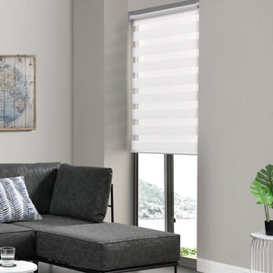 Duo roló különböző méretekben Zebra-roló Fehér / Sötétszürke