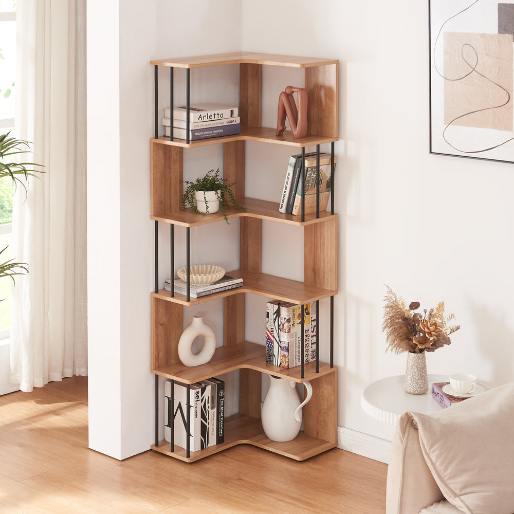Sarokpolc Afrel 160x54x54 cm [en.casa]