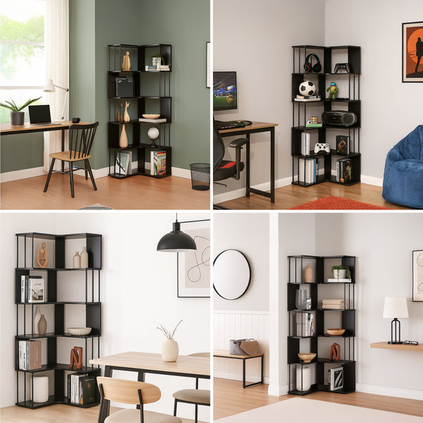 Sarokpolc Afrel 160x54x54 cm [en.casa]