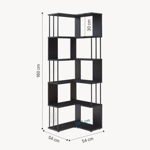 Sarokpolc Afrel 160x54x54 cm [en.casa]
