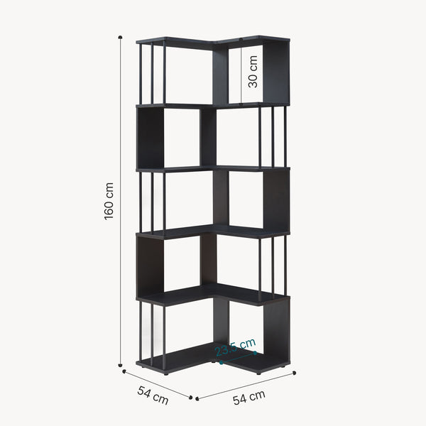Sarokpolc Afrel 160x54x54 cm [en.casa]