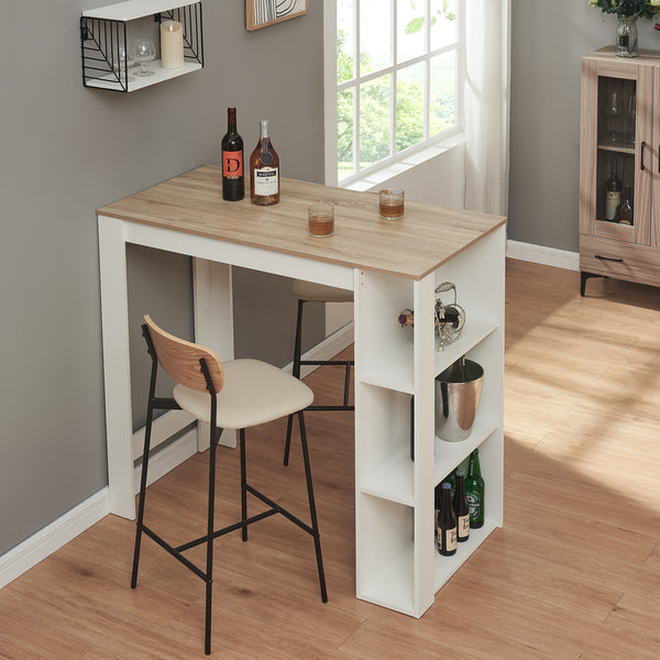 Bárasztal Danderyd beépített polccal 120x60x106 cm [en.casa]