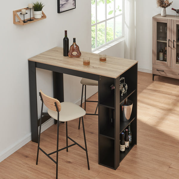 Bárasztal Danderyd beépített polccal 120x60x106 cm [en.casa]