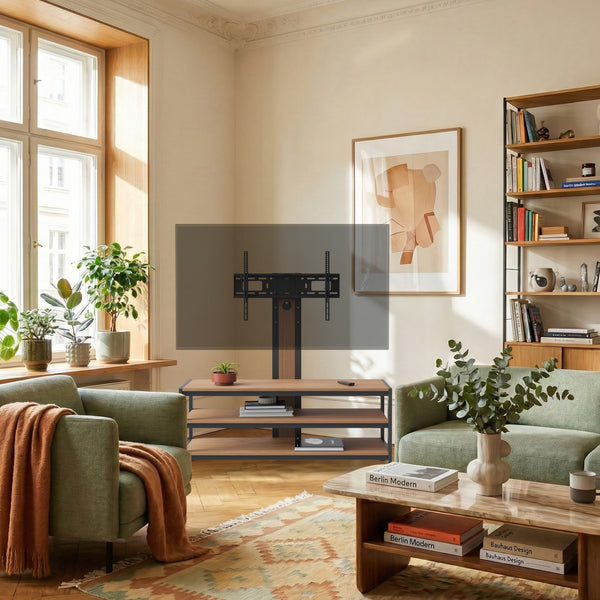 TV-tartó állvány polcos tárolóval Stockholm 120x40x108 cm [pro.tec] 